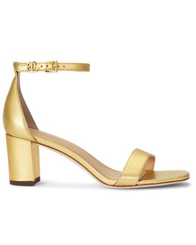 Lauren by Ralph Lauren Logan Metallic Nappa Leather Sandal