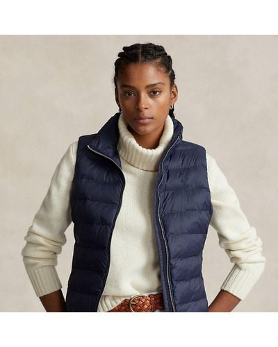 Polo Ralph Lauren Packable Water-repellant Quilted Vest - Blue
