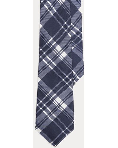 Ralph Lauren Purple Label Karierte Krawatte aus Habotai-Seide - Blau