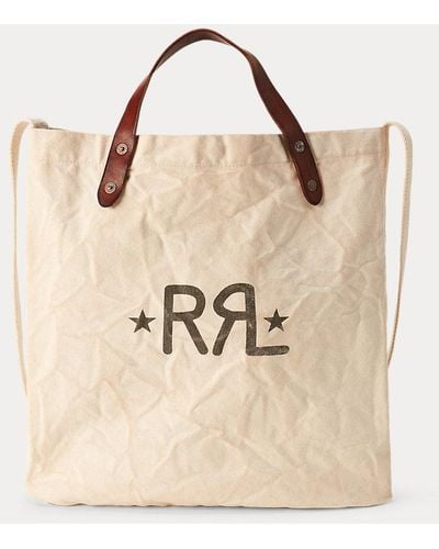 RRL Tote shopper in tela con logo - Neutro
