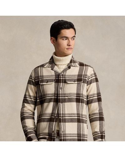 Polo Ralph Lauren Plaid Wool Camp Overshirt - Brown