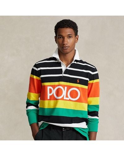 Polo Ralph Lauren Classic Fit Logo Jersey Rugby Shirt - Multicolour