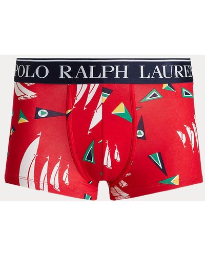 Polo Ralph Lauren Stretchkatoenen Boxershort Met Print - Blauw