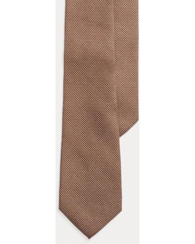 Ralph Lauren Purple Label Kaschmir-Seiden-Krawatte mit Pfauenauge - Braun