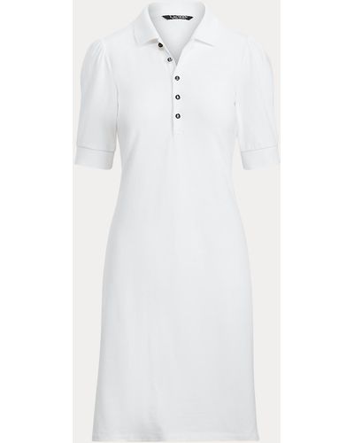 Ralph Lauren Vestido Recto Con Cuello - Blanco