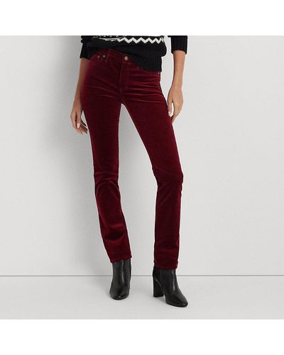 Lauren Ralph Lauren Women's Corduroy High-Rise Boot Trousers - Macy's