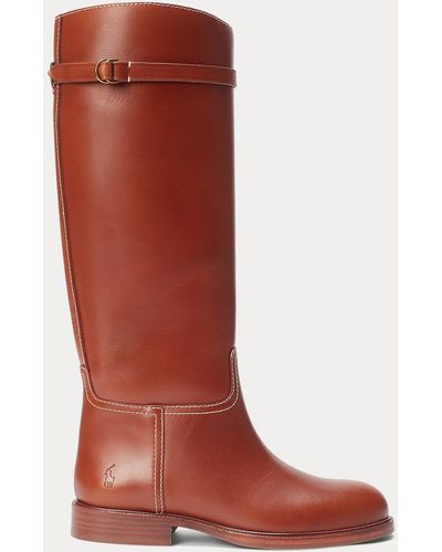 Polo Ralph Lauren Leather Riding Boot - Red