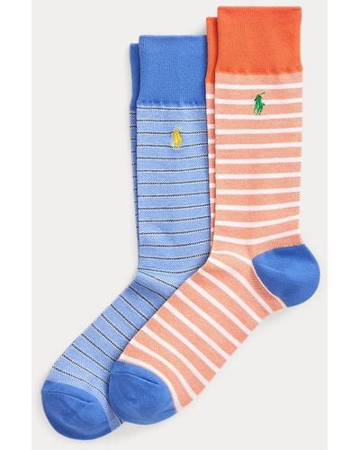Polo Ralph Lauren 2 pares de calcetines con rayas - Azul
