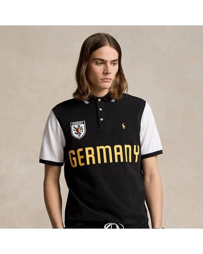 Ralph Lauren Classic Fit Germany Polo Shirt - Black