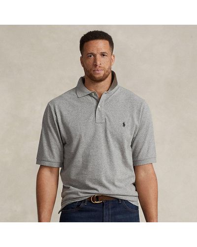 Ralph Lauren Grotere Maten - Het Iconische Mesh Polo-shirt - Grijs