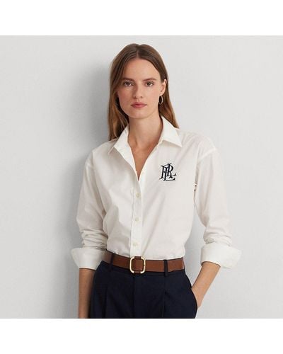 Lauren by Ralph Lauren Camicia in cotone stretch Relaxed-Fit - Bianco