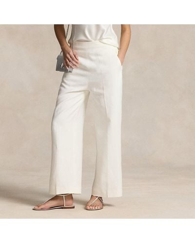 Ralph Lauren Pantalón de pernera ancha y cáñamo - Blanco