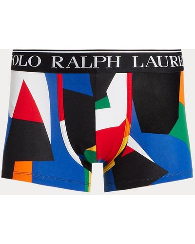 Polo Ralph Lauren Stretchkatoenen Boxershort Met Print - Blauw