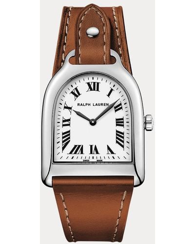 Ralph Lauren Reloj Pequeño De Acero - Marrón