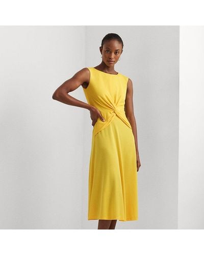 Lauren by Ralph Lauren Ralph Lauren Twist-front Jersey Dress - Yellow