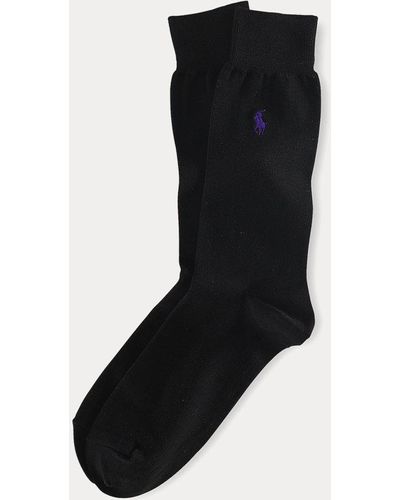 Polo Ralph Lauren Pony Flat-knit Trouser Socks - Black