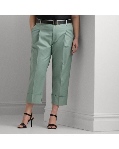 Lauren Ralph Lauren Double-Faced Stretch Cotton Ankle Pants - Macy's