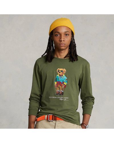 Polo Ralph Lauren Custom-Slim-Fit T-Shirt mit Polo Bear - Grün