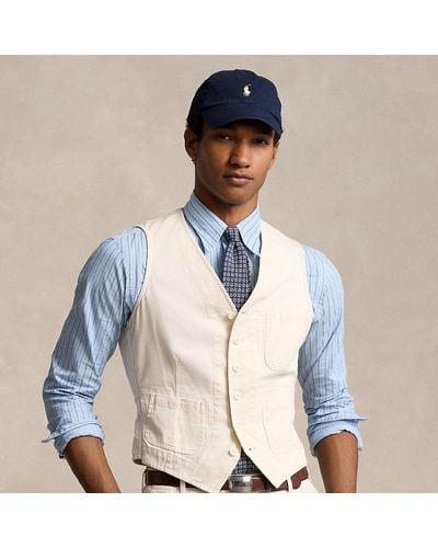 Polo Ralph Lauren Washed Twill Waistcoat - Natural