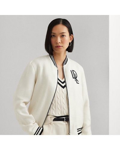 Lauren by Ralph Lauren Ralph Lauren Linen Bomber Jacket - White