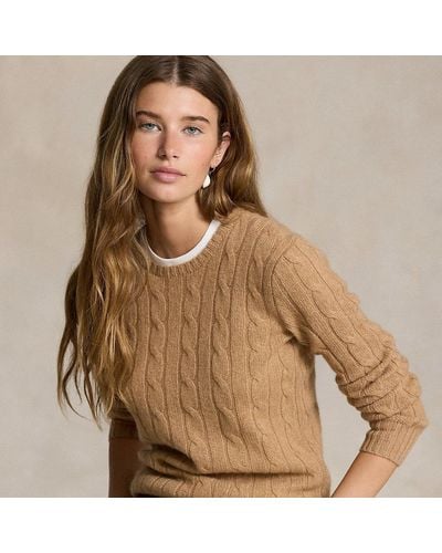 Polo Ralph Lauren Cable-knit Cashmere Sweater - Natural