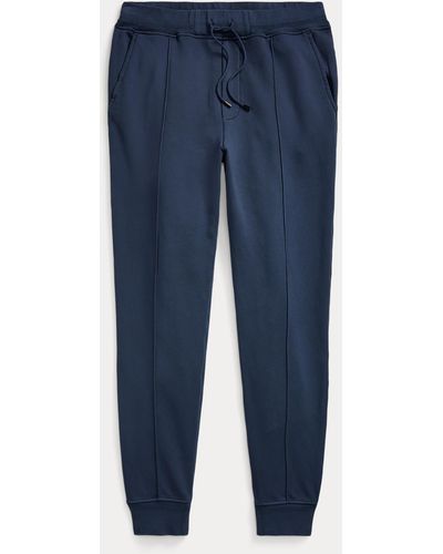 Ralph Lauren Purple Label Pantalon en coton éponge teint en pièce - Bleu