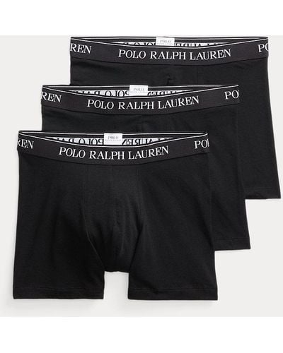 Polo Ralph Lauren Verpakking Van Drie Katoenen Boxershorts Met Stretch - Zwart