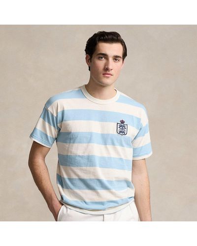 Ralph Lauren Vintage Fit Striped Slub Jersey T-shirt - Blue