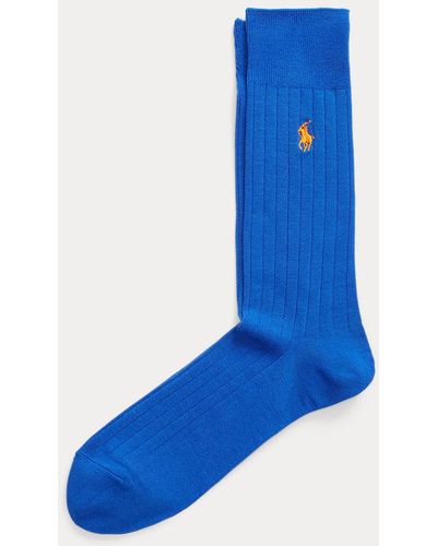 Polo Ralph Lauren Calze sportive in misto cotone a coste - Blu