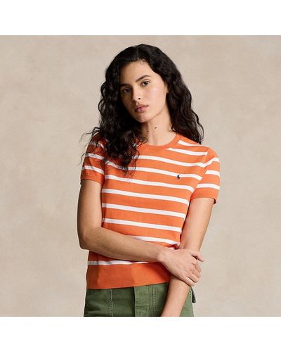 Polo Ralph Lauren Striped Short-sleeve Jumper - Orange
