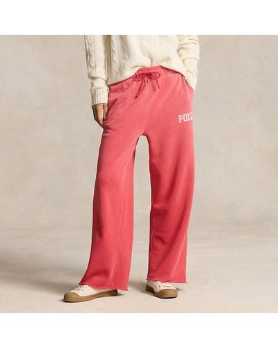 Polo Ralph Lauren Pantalón deportivo de felpa con logotipo - Rosa