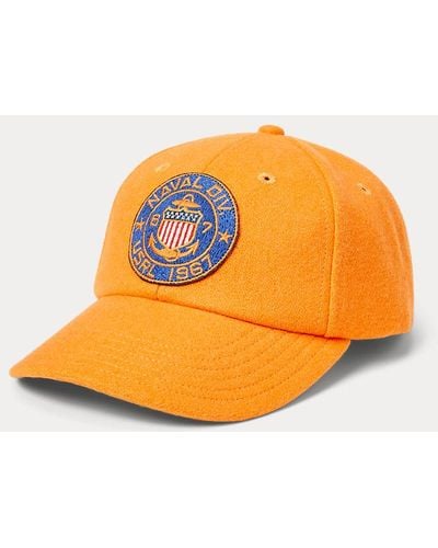 Polo Ralph Lauren Nauwsluitende Baseballpet Van Wolmix - Oranje