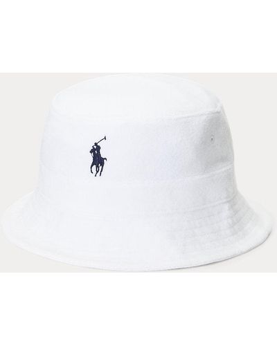 Polo Ralph Lauren Cotton-blend Terry Bucket Hat - White
