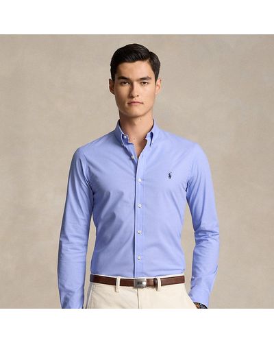 Polo Ralph Lauren Slim-Fit Hemd aus Stretchpopeline - Blau
