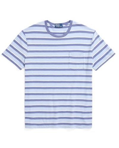 Polo Ralph Lauren Standard Fit Striped Jersey T-shirt - Blue