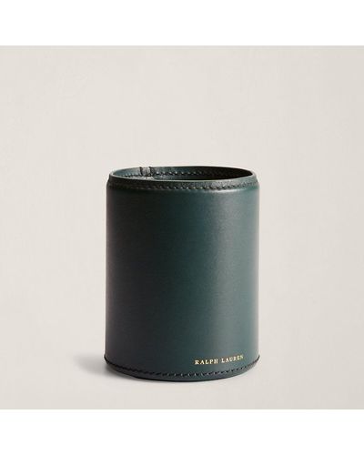 Ralph Lauren Brennan Leather Pencil Cup - Green