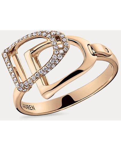Ralph Lauren Pave Diamond Double-stirrup Ring - Metallic