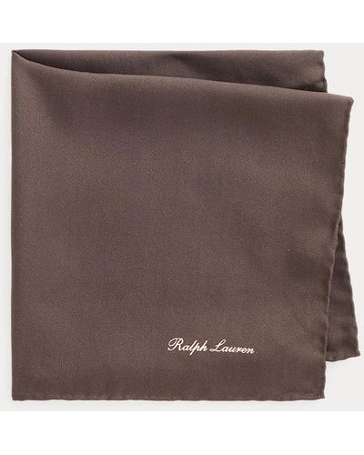 Ralph Lauren Purple Label Pañuelo de bolsillo de seda - Marrón