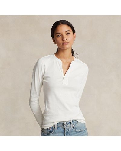 Polo Ralph Lauren Cotton Henley Shirt - White