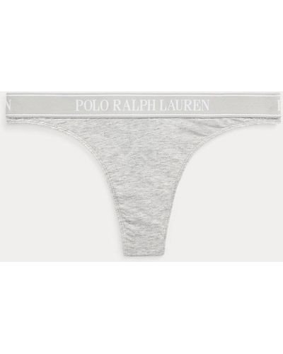 Polo Ralph Lauren Repeat-logo Low-rise Thong - White