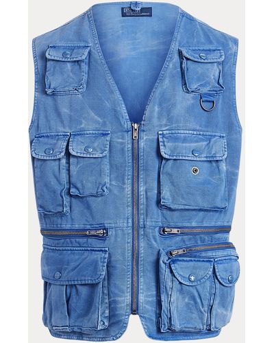 Ralph Lauren Chino Utility Vest - Blauw