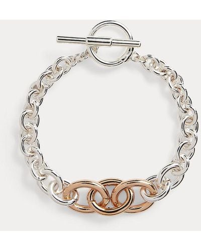 Lauren by Ralph Lauren Two-tone Chain Flex Bracelet - Metallic