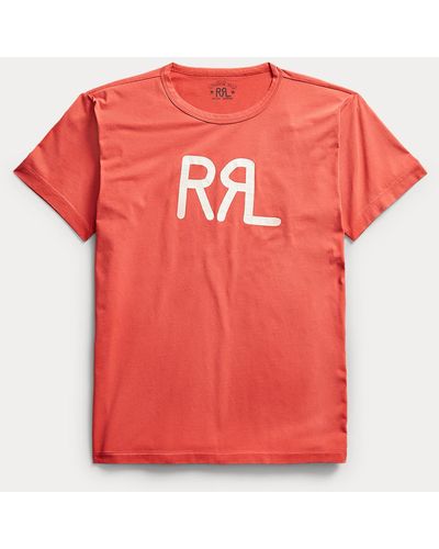 RRL Logo Jersey T-shirt - Rood