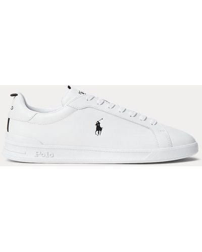 Polo Ralph Lauren Heritage Court Ii Leren Sneaker - Wit