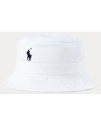 Polo Ralph Lauren Sombrero de pescador de algodón - Blanco