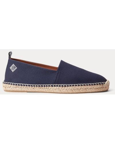 Ralph Lauren Purple Label Segeltuch-Espadrille Bowsworth - Blau