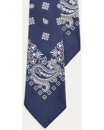 Polo Ralph Lauren Bandana-Krawatte im Vintage-Stil - Blau