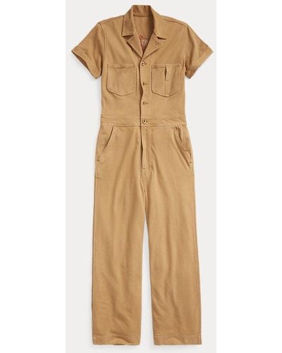 RRL Embroidered Jacquard Coverall - Natural