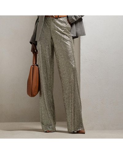 Ralph Lauren Collection Verzierte Hose Welles mit weitem Bein - Grün