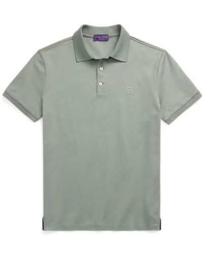 Ralph Lauren Purple Label Custom Slim Fit Piqué Polo Shirt - Green